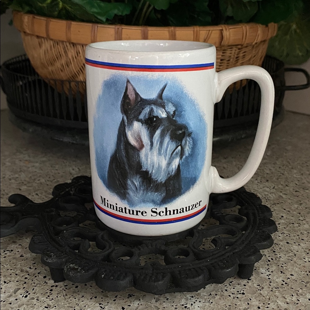 Vintage PAPEL Miniature Schauzer Mug/Kitchen Towel